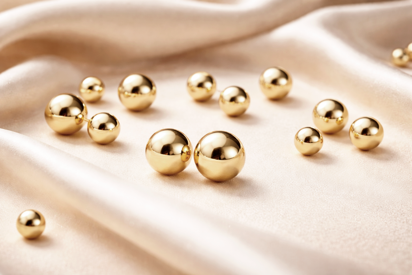 Balín Oro Amarillo 18k Liso para Joyería (3–6 mm)