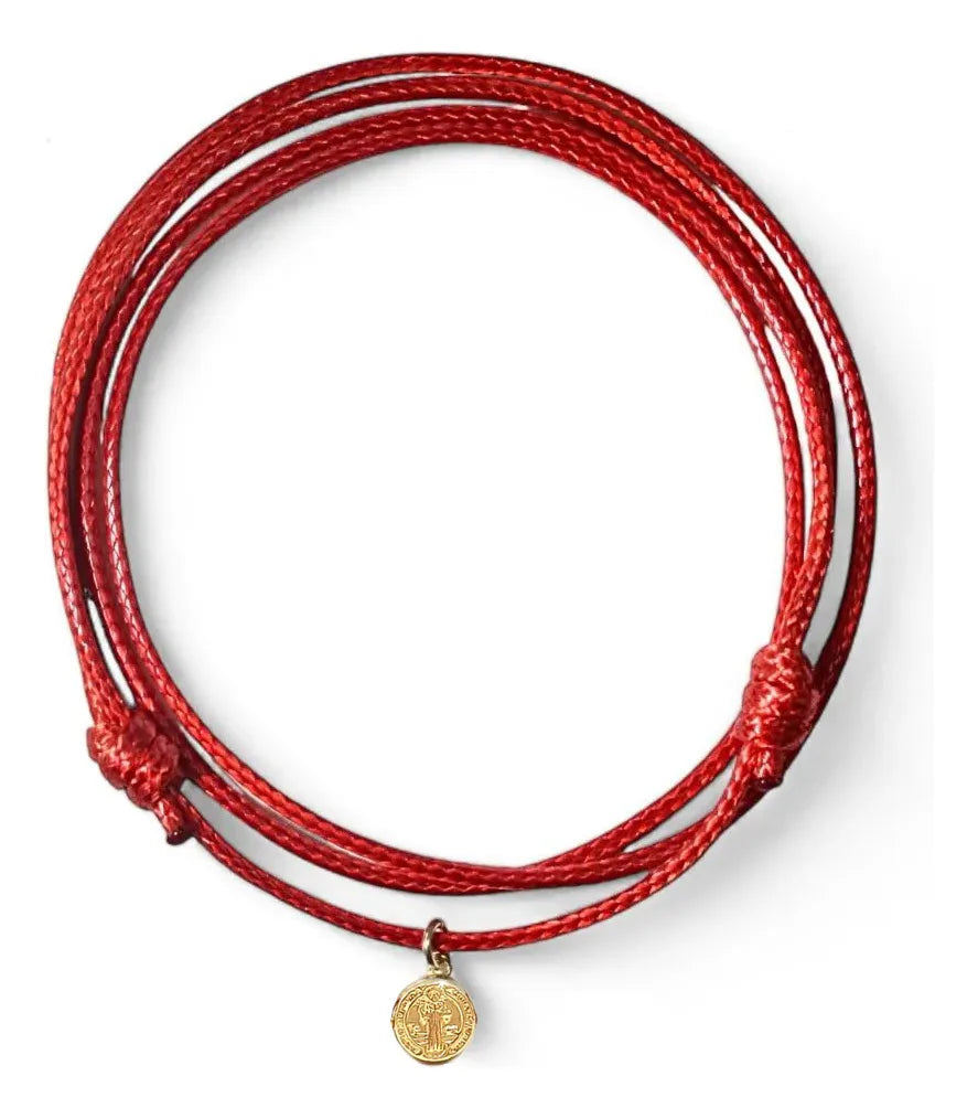 Colgante Choker Dije de San Benito Oro 18k