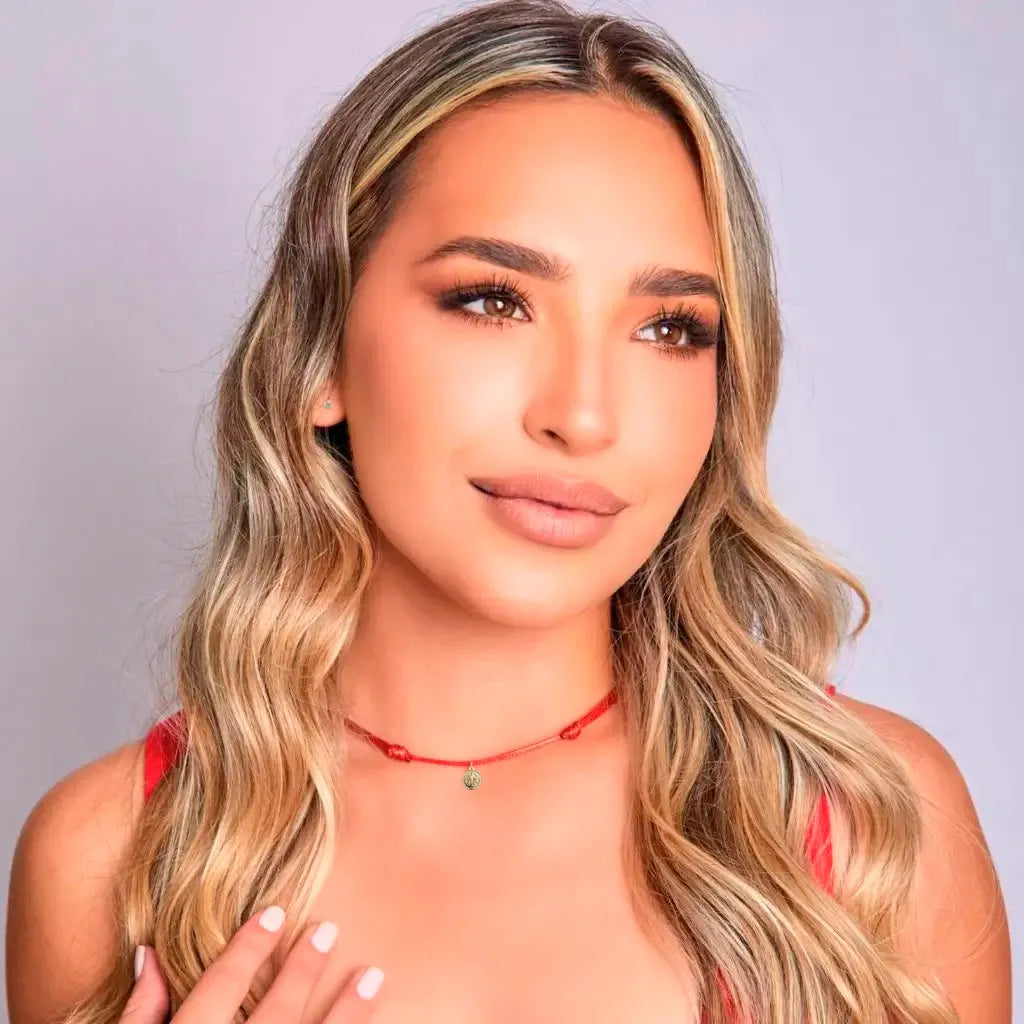 Colgante Choker Dije de San Benito Oro 18k