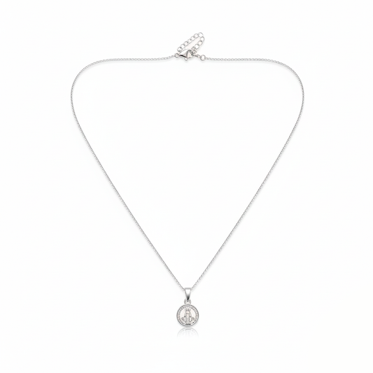 Collar en Plata Italiana Virgen de la Milagrosa