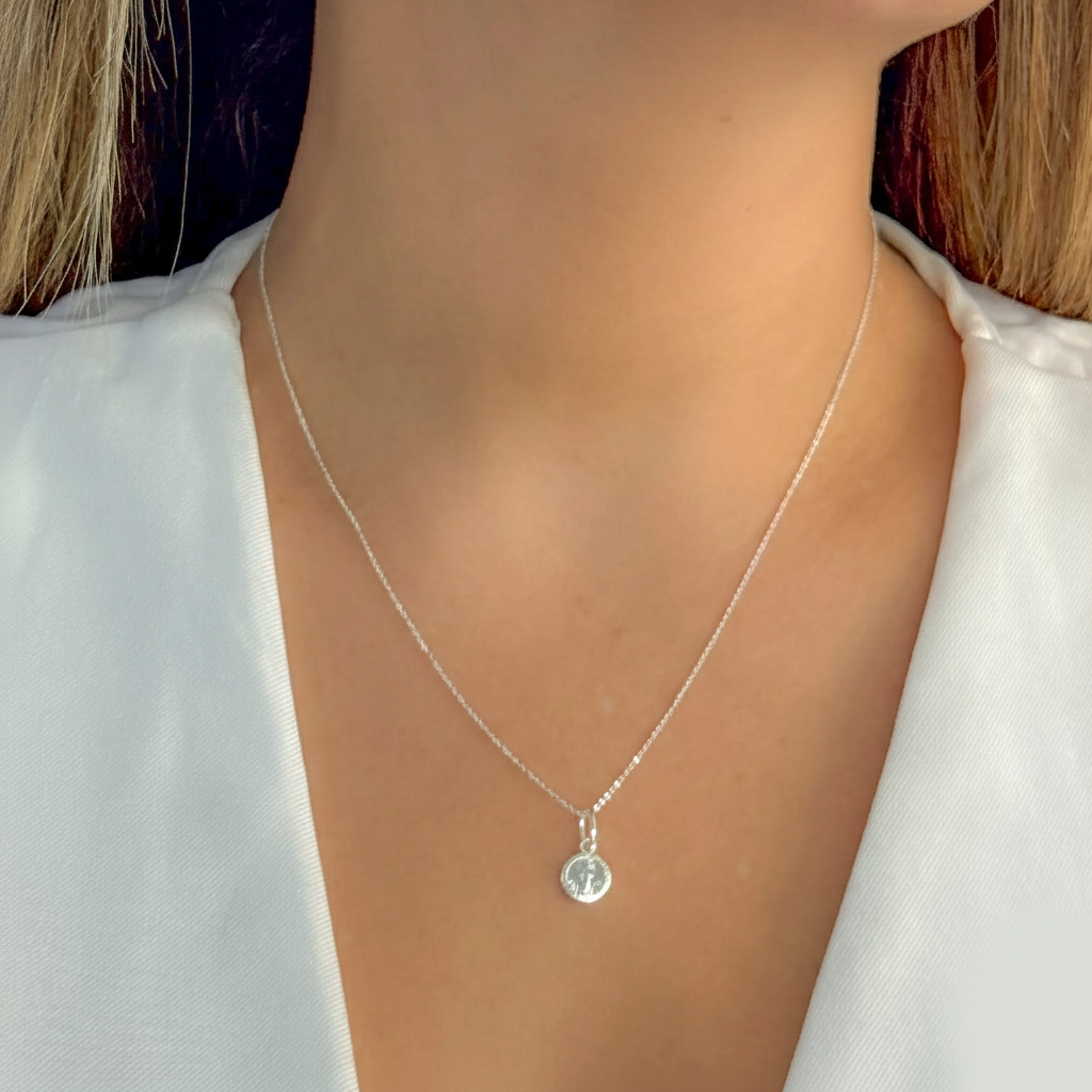 Collar en Plata Italiana Virgen de la Milagrosa