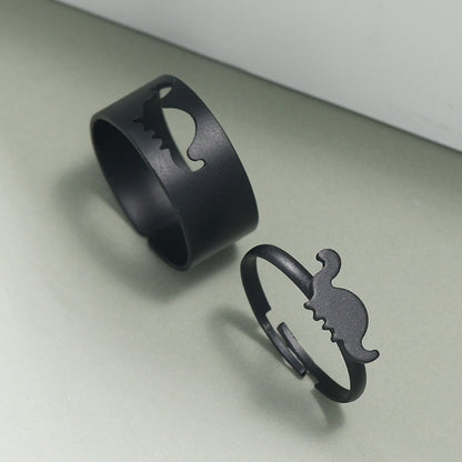 Anillos Para Parejas X2 De Dinosaurio Aleación No Se Oxida