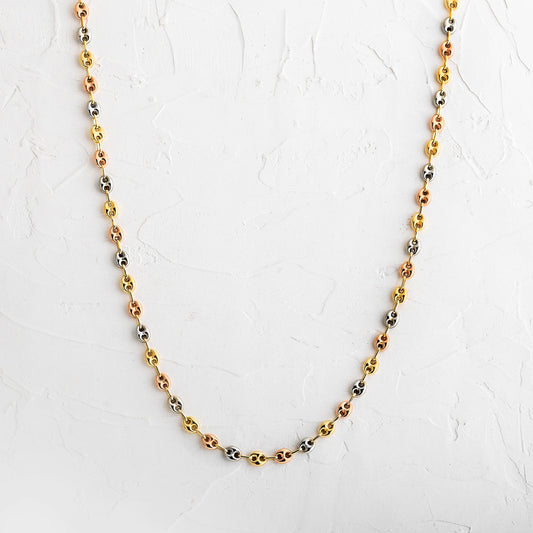 Cadena de Eslabones Tres Oros 18k