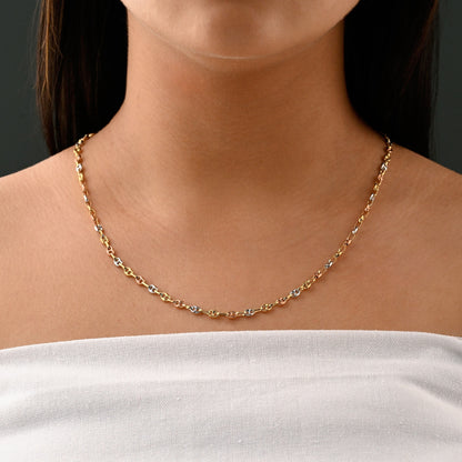 Cadena de Eslabones Tres Oros 18k