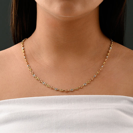 Cadena de Eslabones Tres Oros 18k