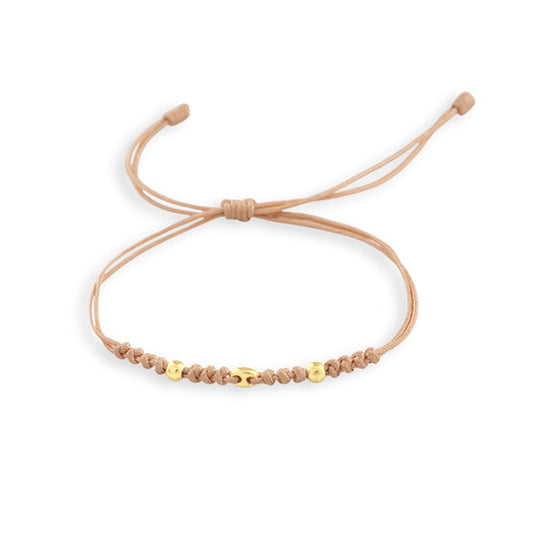 Pulsera Eslabón y Balines 18k