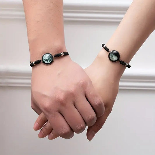 Pulseras de cielo estrellado para parejas