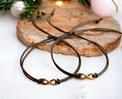 Pulsera Infinito Vintage en Cuero