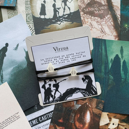 Pulsera Para Pareja Las Reliquias De La Muerte Luminoso x2