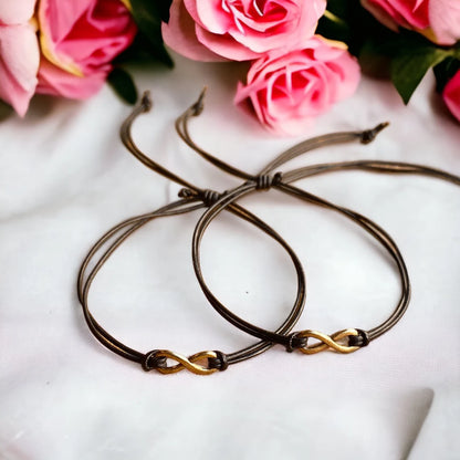 Pulsera Infinito Vintage en Cuero