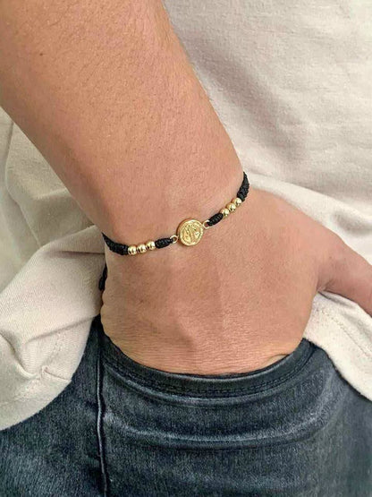 Pulsera San Benito De Abad Oro 18k +certificado Autenticidad