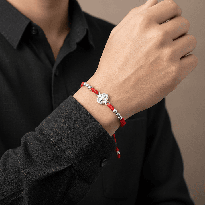 Pulsera Virgen de la Milagrosa en Plata Esterlina