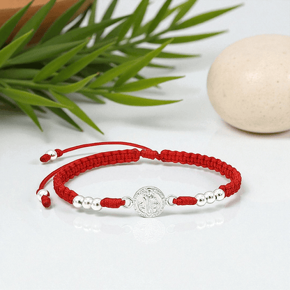 Pulsera San Benito en Plata Esterlina