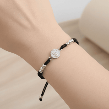 Pulsera San Benito en Plata Esterlina