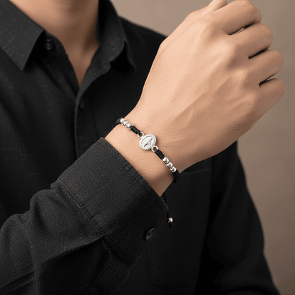 Pulsera Virgen de la Milagrosa en Plata Esterlina