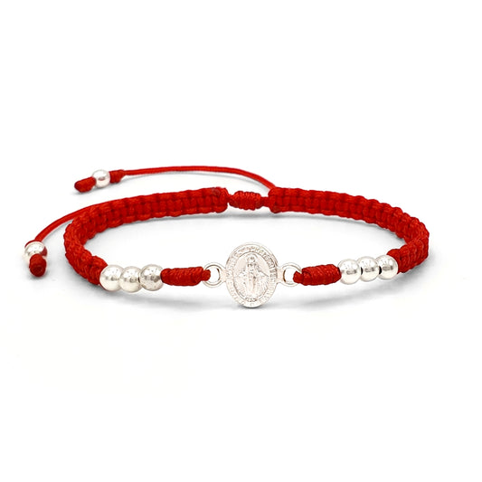 Pulsera Virgen de la Milagrosa en Plata Esterlina