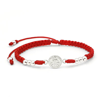 Pulsera San Benito en Plata Esterlina
