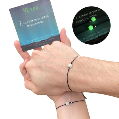 Pulsera Pepitas Que Brillan - Manilla Luminosa Nocturna X2