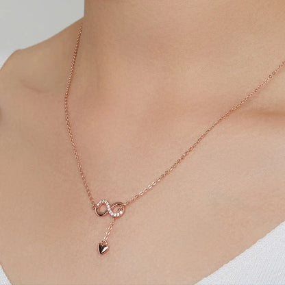 Collar De Infinito Latido en plata ley 925