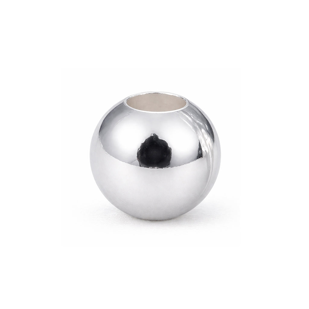 Balín Oro Blanco 18k Liso (3–6 mm)