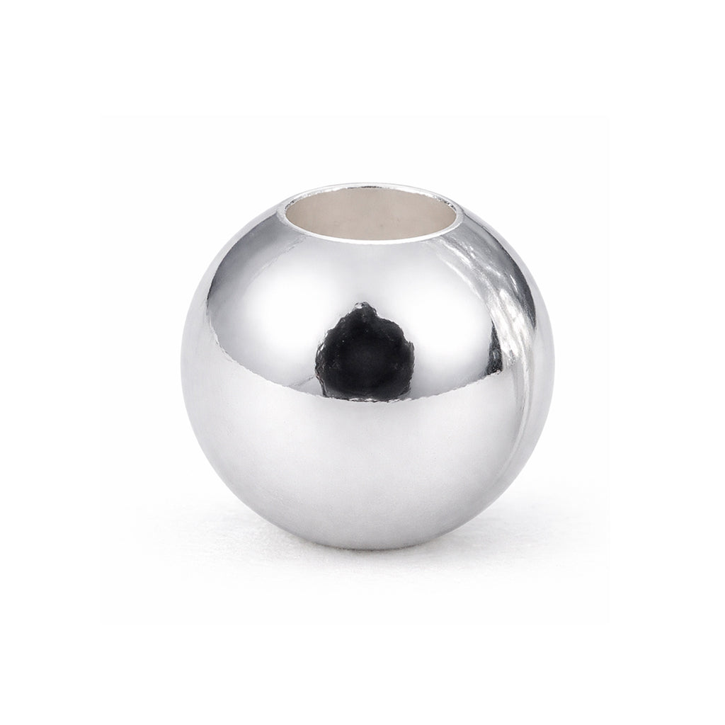Balín Oro Blanco 18k Liso (3–6 mm)