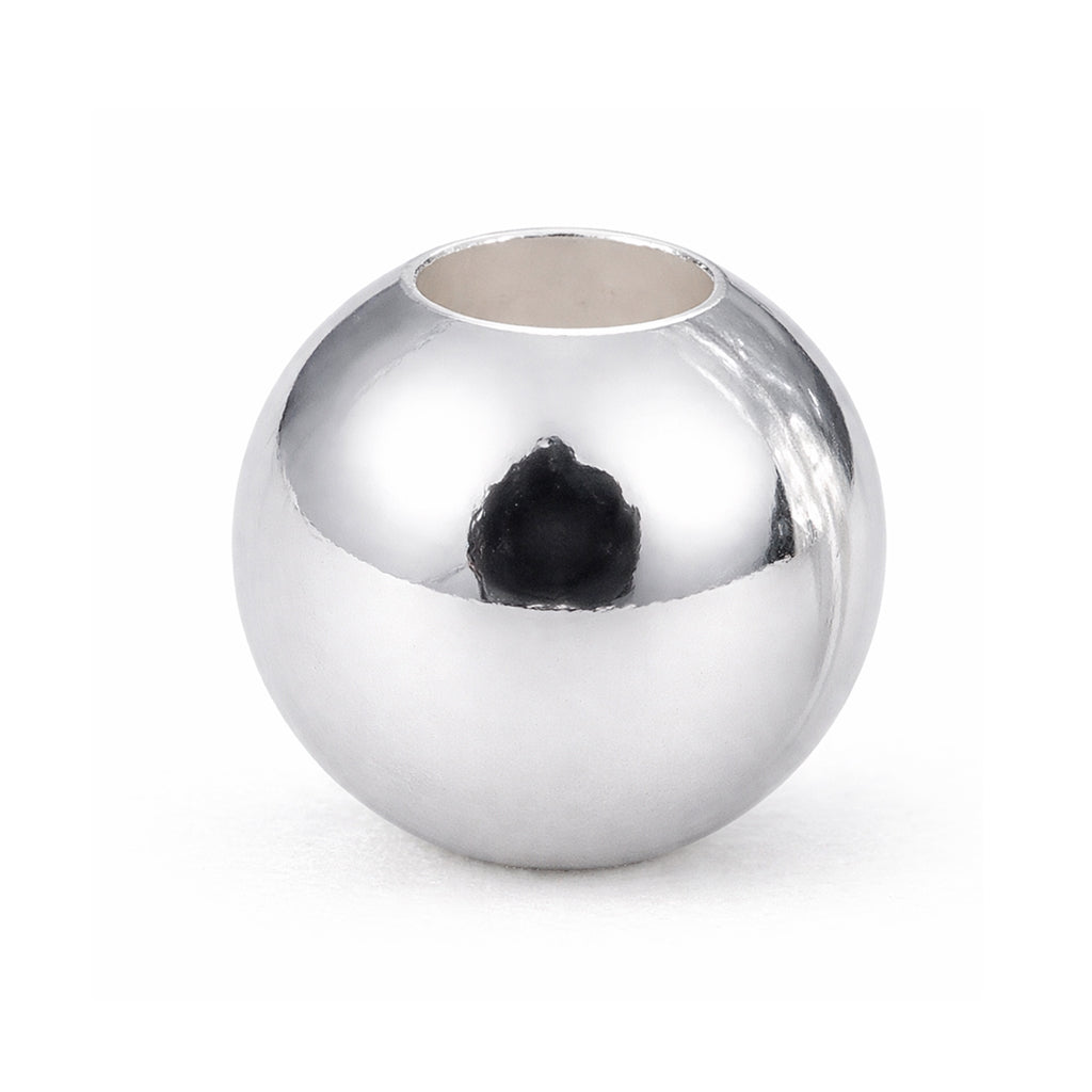 Balín Oro Blanco 18k Liso (3–6 mm)