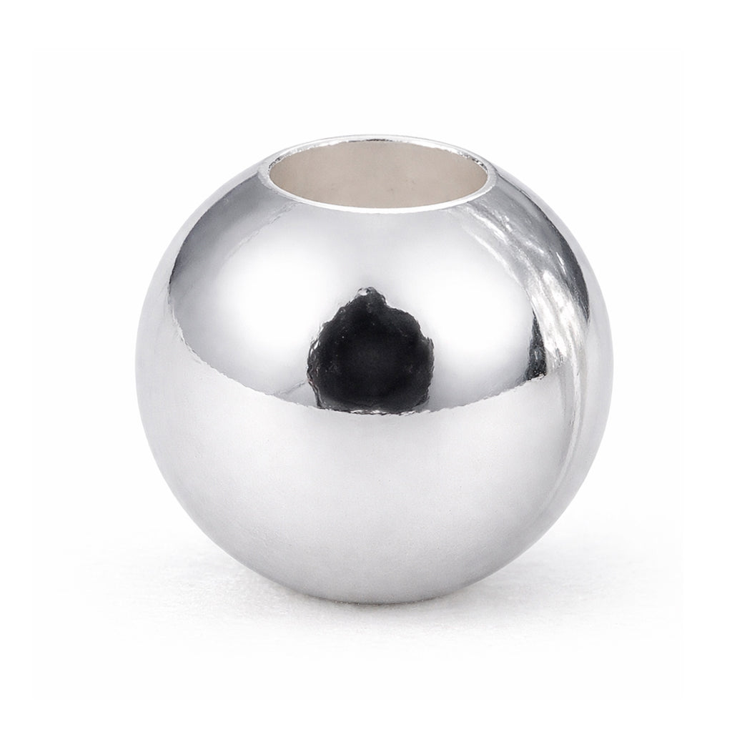 Balín Oro Blanco 18k Liso (3–6 mm)