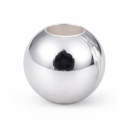 Balín Oro Blanco 18k Liso (3–6 mm)