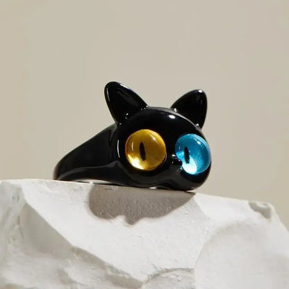 Anillo Gato Dulce Ojos Grandes