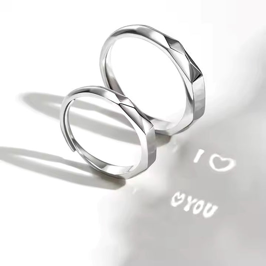 Anillos Ajustables De Proyeccion Para Parejas plata 925