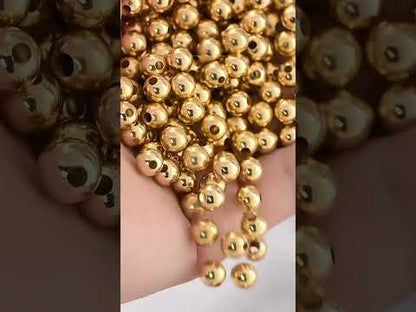 Balín Oro Amarillo 18k Liso para Joyería (3–6 mm)