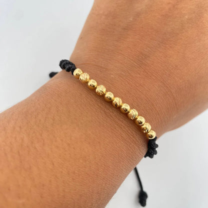 Pulsera Zig-Zag Balines de Oro