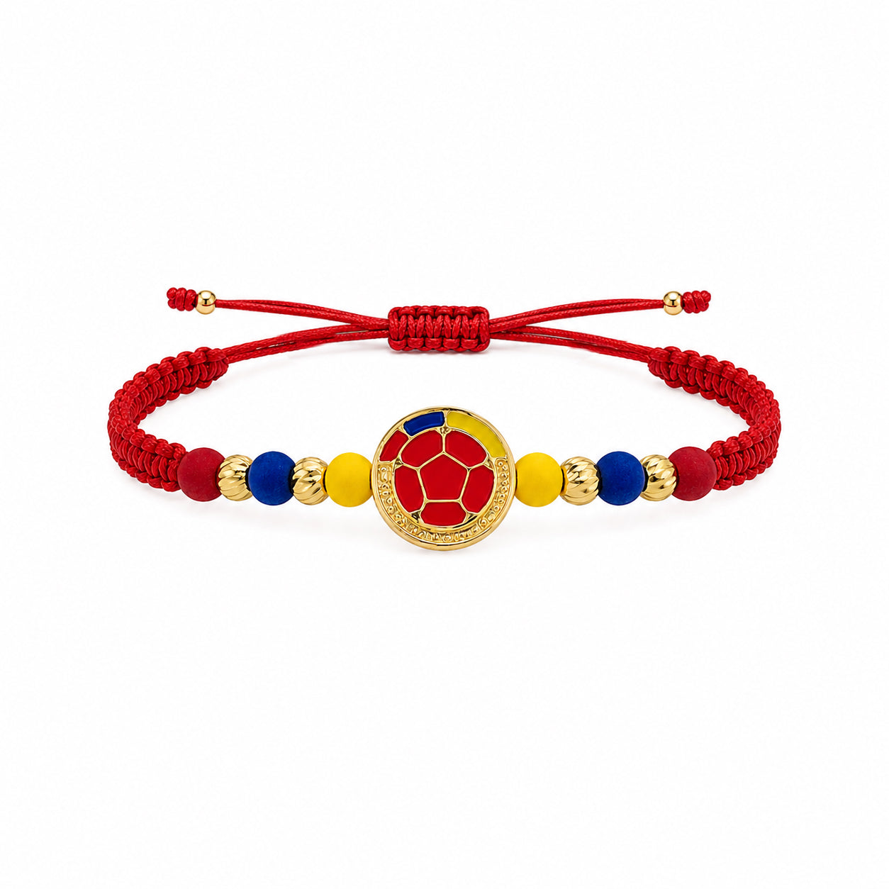Pulsera de Escudo de Colombia y Neopreno Oro 18k