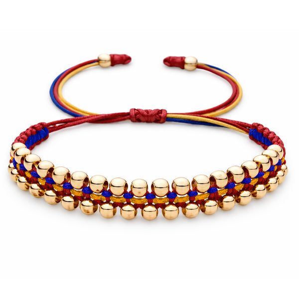 Pulsera Colombia Tricolor Balines Expuestos