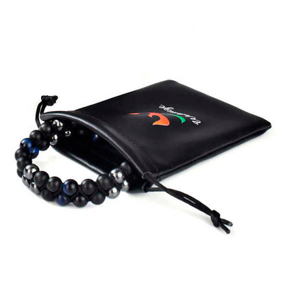 Pulsera doble Onix Mate-Malaquita-Ojo Tigre