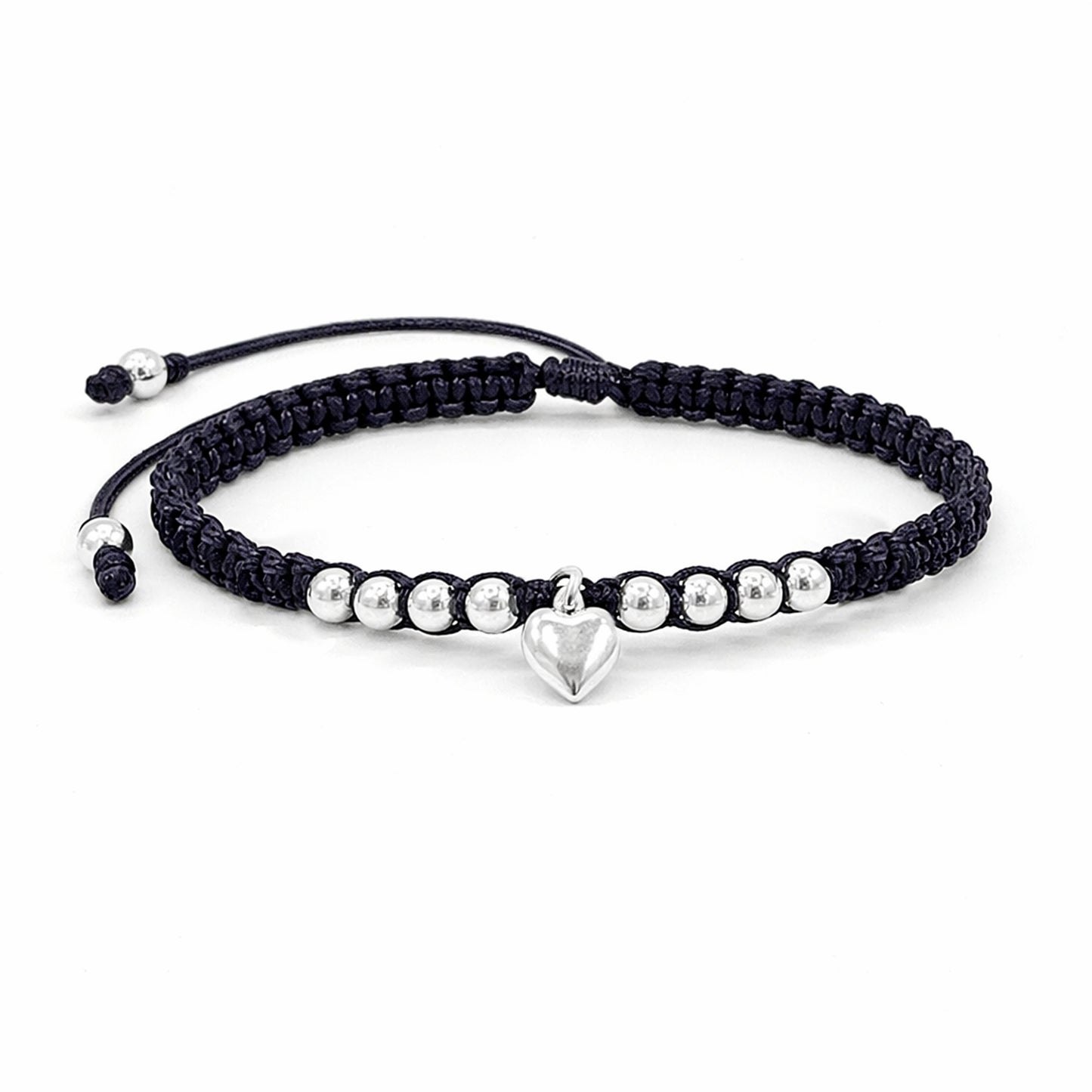 Pulsera de Dije Corazón en Plata Esterlina