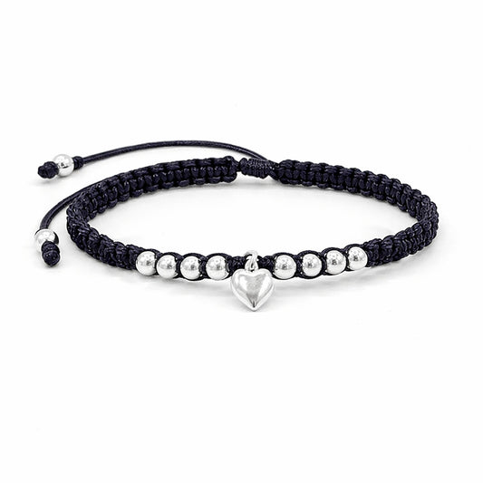 Pulsera de Dije Corazón en Plata Esterlina