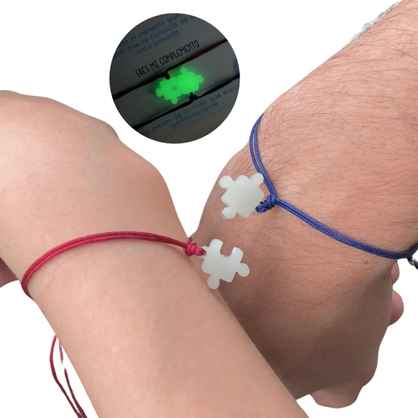 Pulsera De Rompecabezas Imantado Luminoso Nocturno x2