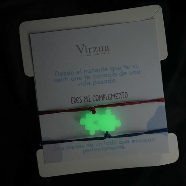 Pulsera De Rompecabezas Imantado Luminoso Nocturno x2