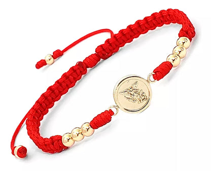 Pulsera en Herraje San Miguel Arcángel En Oro 18k Puro + Certificado