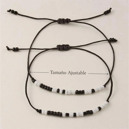 Pulsera Cuentas Código Morse Te Amo de Cuentas De Arroz