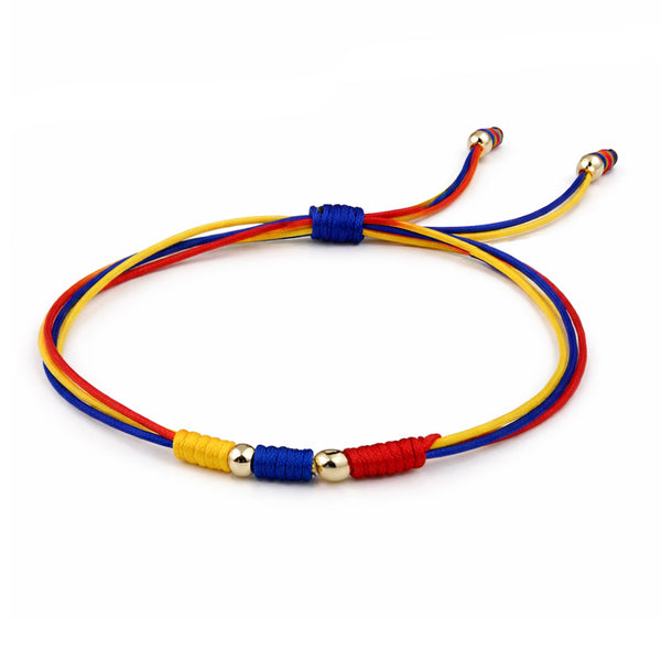 Pulsera Colombia Nudos Tricolor 18k