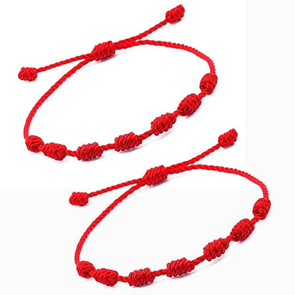 Pulsera Ying Yang x2 + Pulsera 7 Nudos x2 (4 Pulseras)