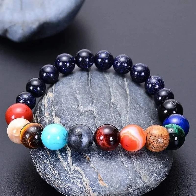 Pulsera de los Planetas de Piedras Naturales