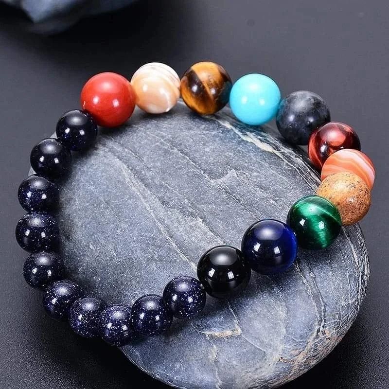 Pulsera de los Planetas de Piedras Naturales