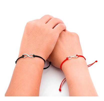 Manillas para Parejas Infinito Hilo Rojo x2