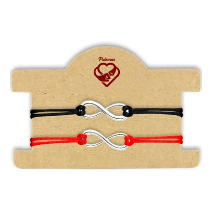 Manillas para Parejas Infinito Hilo Rojo x2
