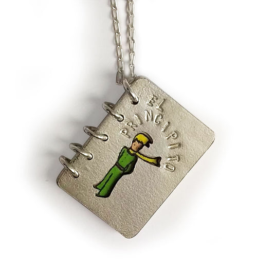 Collar Dije De Plata Fragmento De Libro El Principito - Hecho a Mano