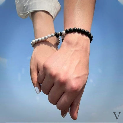 Pulsera Parejas por siempre mi corazón imantado