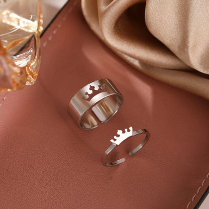 Anillos Para Pareja Del Rey & Reina en Acero Inoxidable